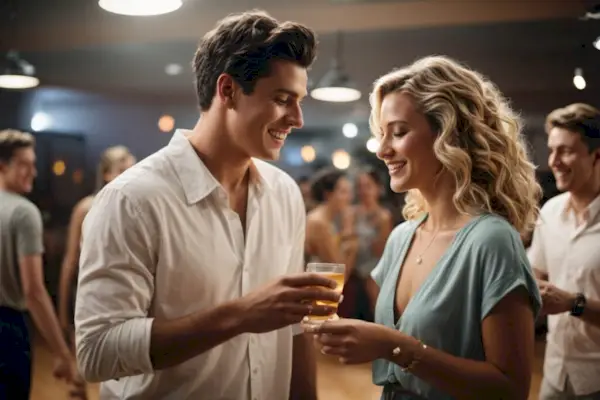 couple engaging in a friendly game night