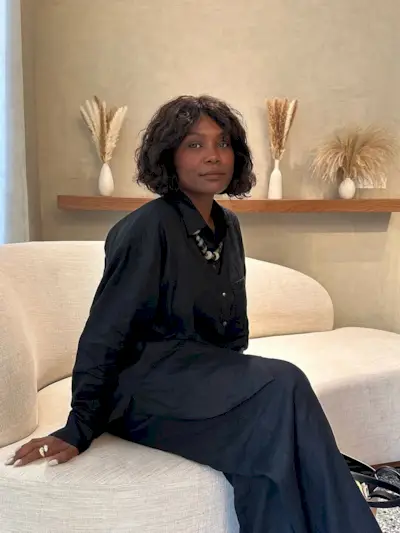 An image of Fran with a Riviera bob hairstyle.