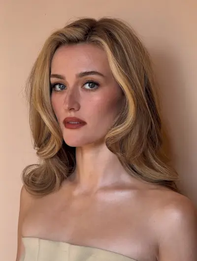 Sarah Pidgeon with Carolyn Bessette-Kennedy blonde hair