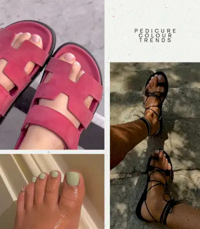 PEDICURE COLOUR TRENDS 2024