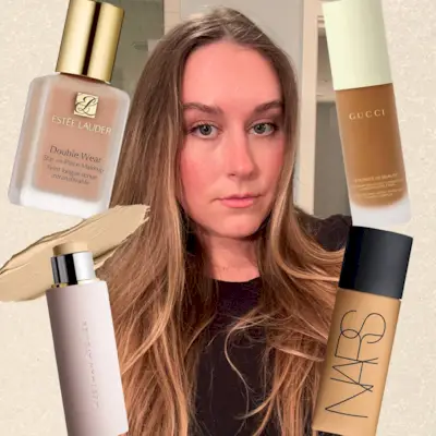Beauty editor Kaitlyn McLintock with the best foundations for enlarged pores.