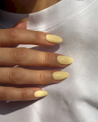 Butter yellow nails.