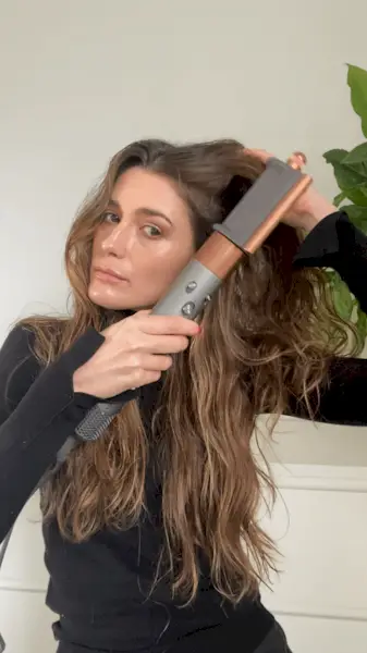 Eleanor after using Dyson Airwrap curling barrels