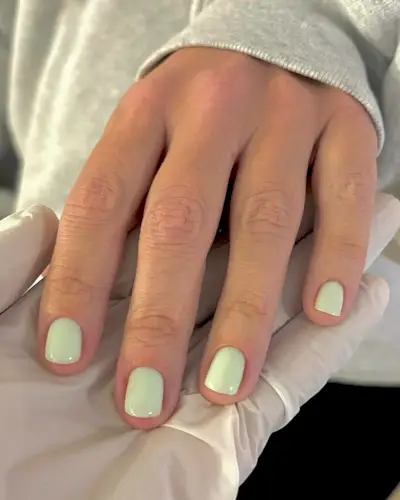 Sage green nails