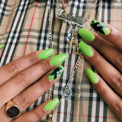 Neon green nail designs