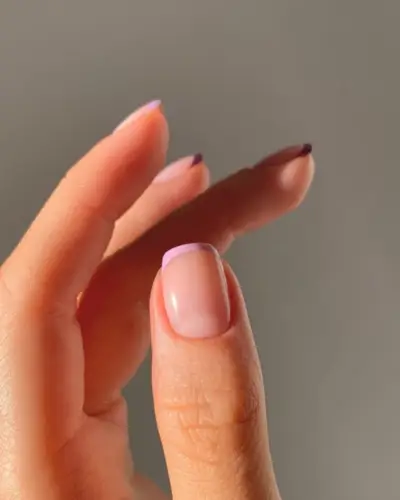 @raelondonnails lilac manicure