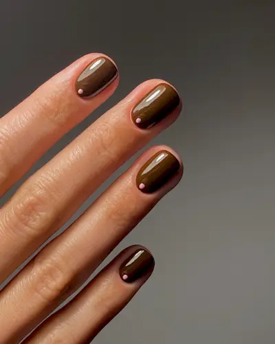 @matejanova brown manicure
