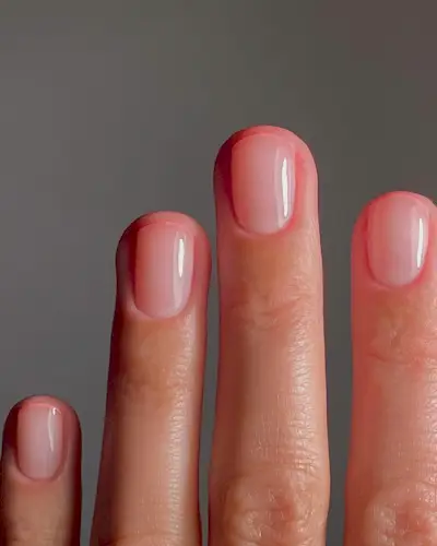 @matejanova coral French tip nails