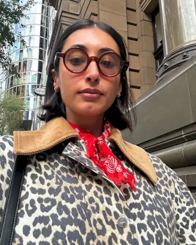 woman with short hair and sunglasses