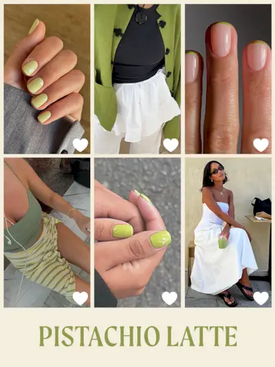Pistachio Latte Nails