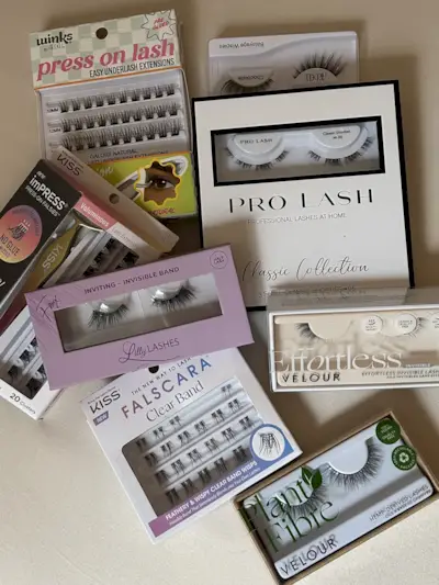 Alyssa Brascia's collection of false eyelashes.