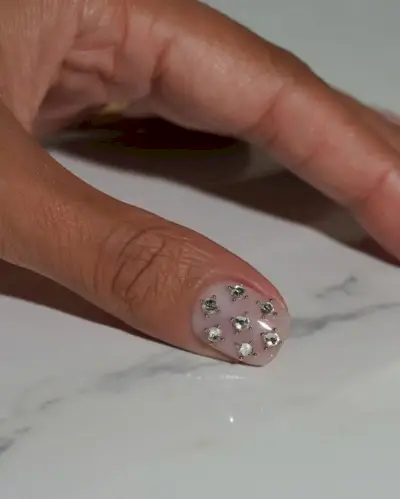 Diamante nails.