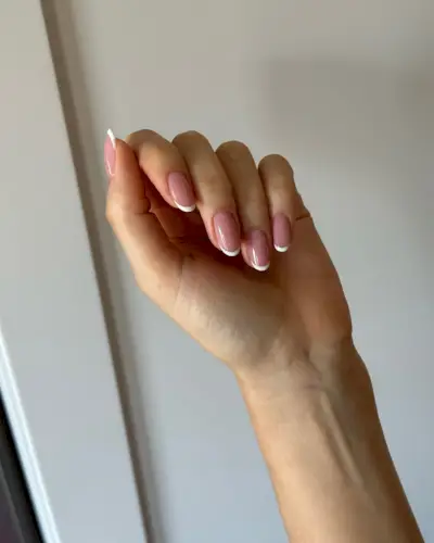 French manicure on short nails