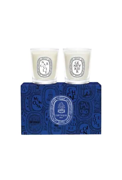 Diptyque Narguilé & Genévrier (Juniper) Set of 2 Small Candles