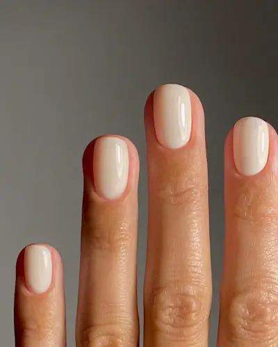 A creamy, glossy manicure