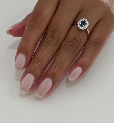 A sheer creamy manicure
