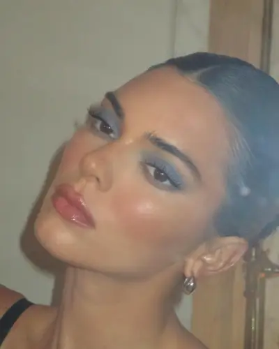Kendall Jenner with blue eyeshadow