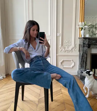 Woman with red nail polish and a pedicure