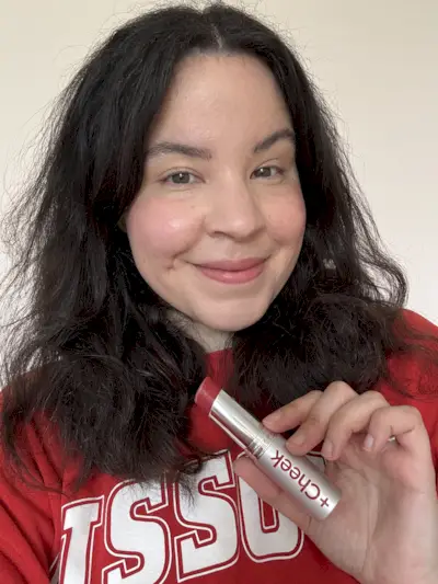 Mica Ricketts wearing Pleasing Big Lip + Cheek Tint