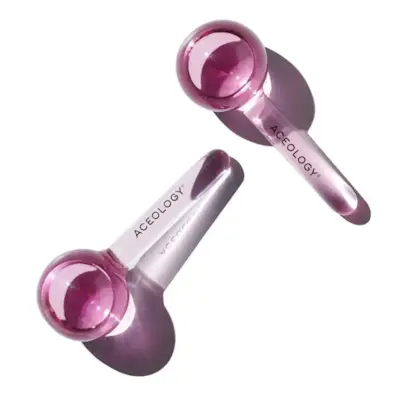 Aceology + Pink Ice Globe Facial Massager