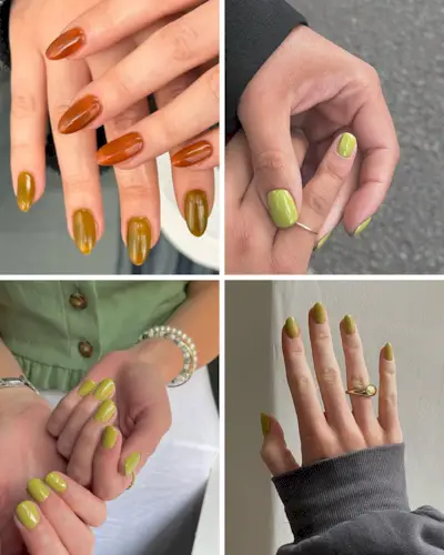 Spring nail colours zingy olive