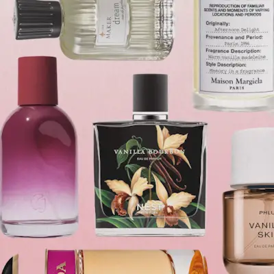 Collage of the best gourmand perfumes