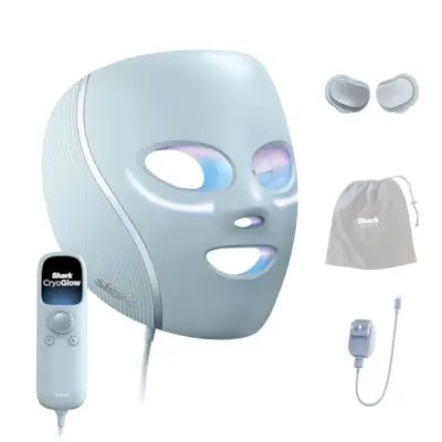 Shark™ Cryoglow™ Red Blue & Infrared Iqled Face Mask & Under Eye Cooling - (blue Frost)