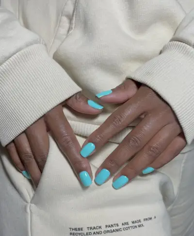 light blue nail colours