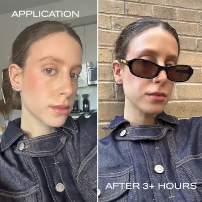 Jamie Schneider testing long-lasting lip liners