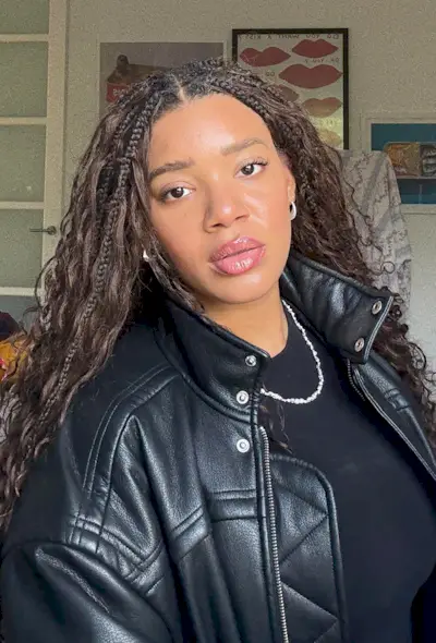 Imani wearing MAC Velvet Teddy Lipstick