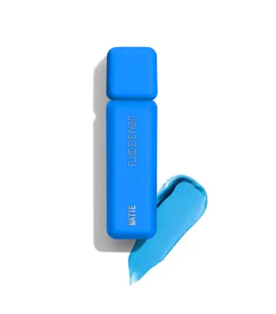 About-Face + Matte Fluid Eye Paint in Blue Monday