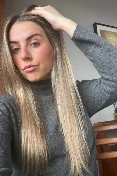 Shannon Lawlor after using Ouai Hair Oil