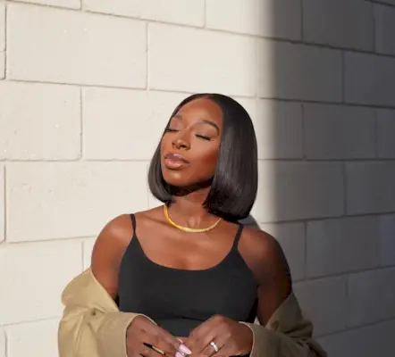 Woman outside in the sun