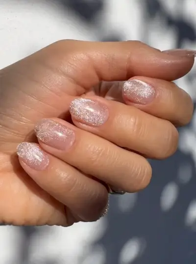 A 'glass slipper velvet manicure by Betina Goldstein