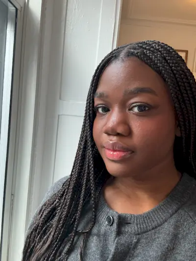 Associate Beauty Editor Maya Thomas wearing Wet n Wild's Mega Last Breakup Proof Retractable Gel Eyeliner.