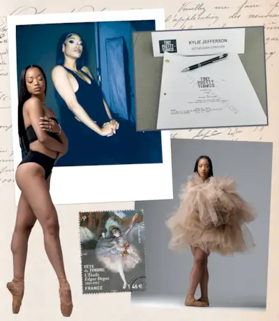 Kylie Jefferson dancing and the script for 'Tiny Pretty Things