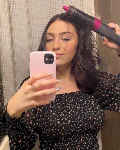 Beauty editor Katie Berohn uses the Dyson Airwrap