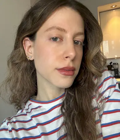 Senior beauty editor Jamie Schneider wearing Sacheu lip tint