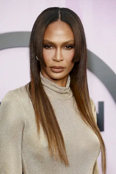 Joan Smalls with long jellyfish bob haircut