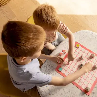 Child stacking blocks from The Block Set by Mommy's Reviews