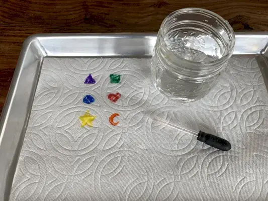 Shapes drawn on a paper town