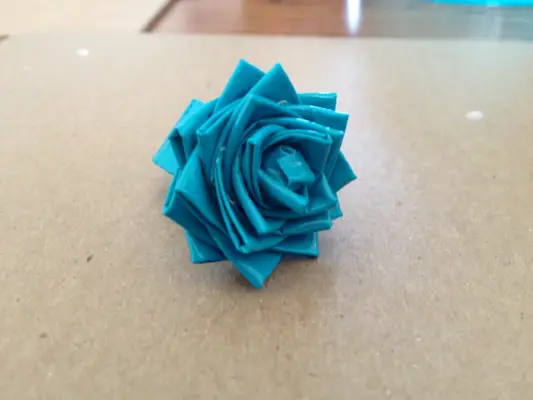 duct tape flower ring close up