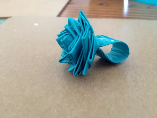 duct tape flower ring side view