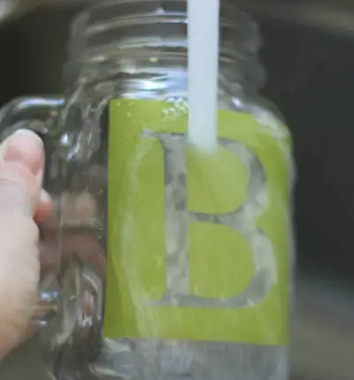 DIY Etched Mason Jars