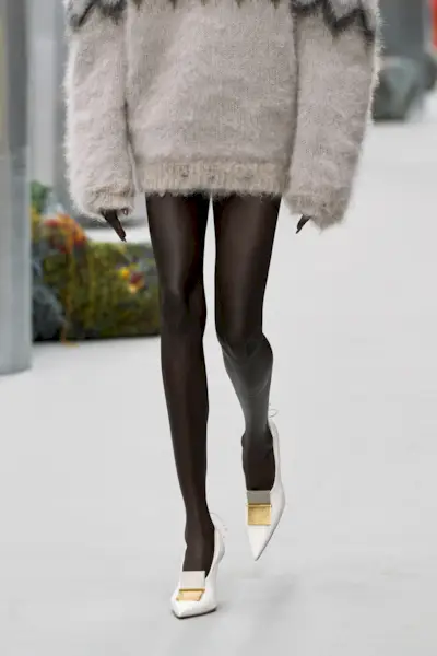 Acne Studios heels on the runway.