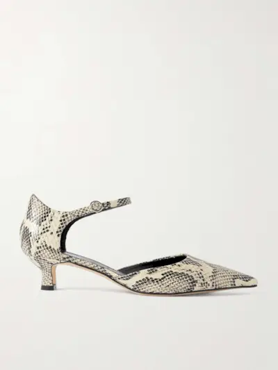 Tillie Snake-Effect Leather Pumps