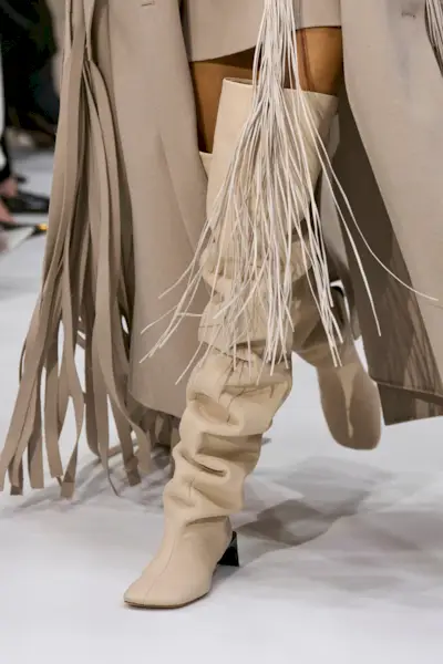 Sportmax boots on the runway.