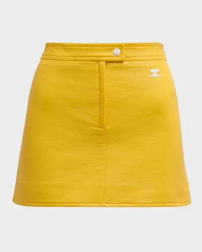 Courrèges Reedition Vinyl Mini Skirt