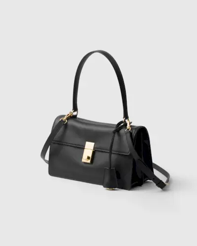 Prada Soft Sound Medium Leather Shoulder Bag