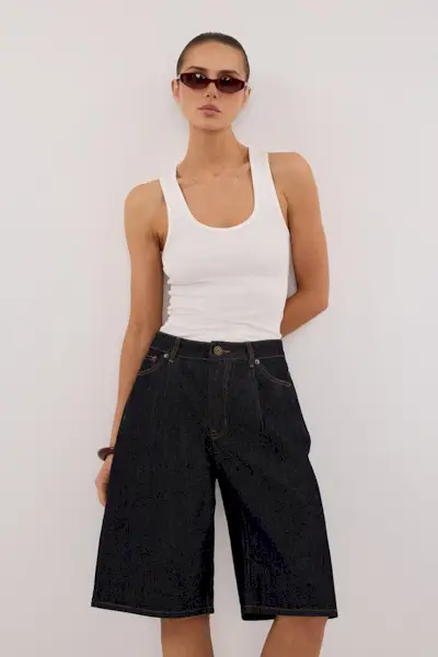 Jack Raw Indigo Denim Bermuda Short